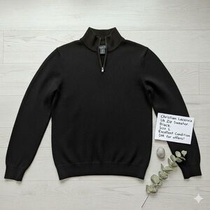 Christian Lacroix Men's Dark Blue Zip-Up Sweater